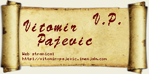Vitomir Pajević vizit kartica
